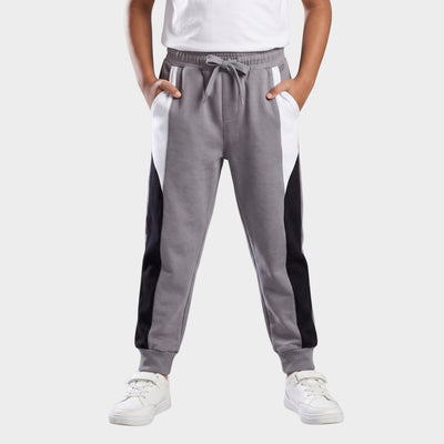 Cotton Joggers | Colour Block Grey