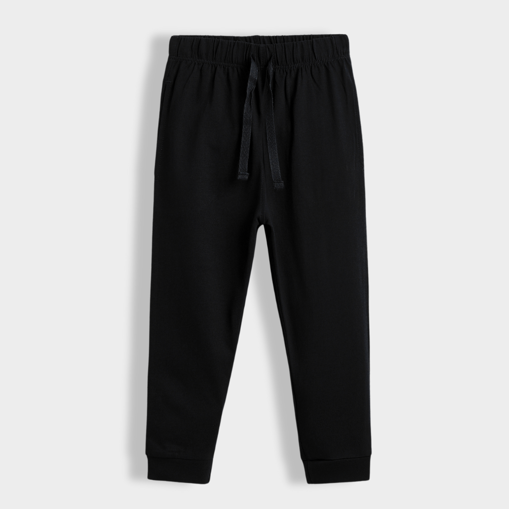 3 Pcs Cotton Joggers | Black, Grey, Blue