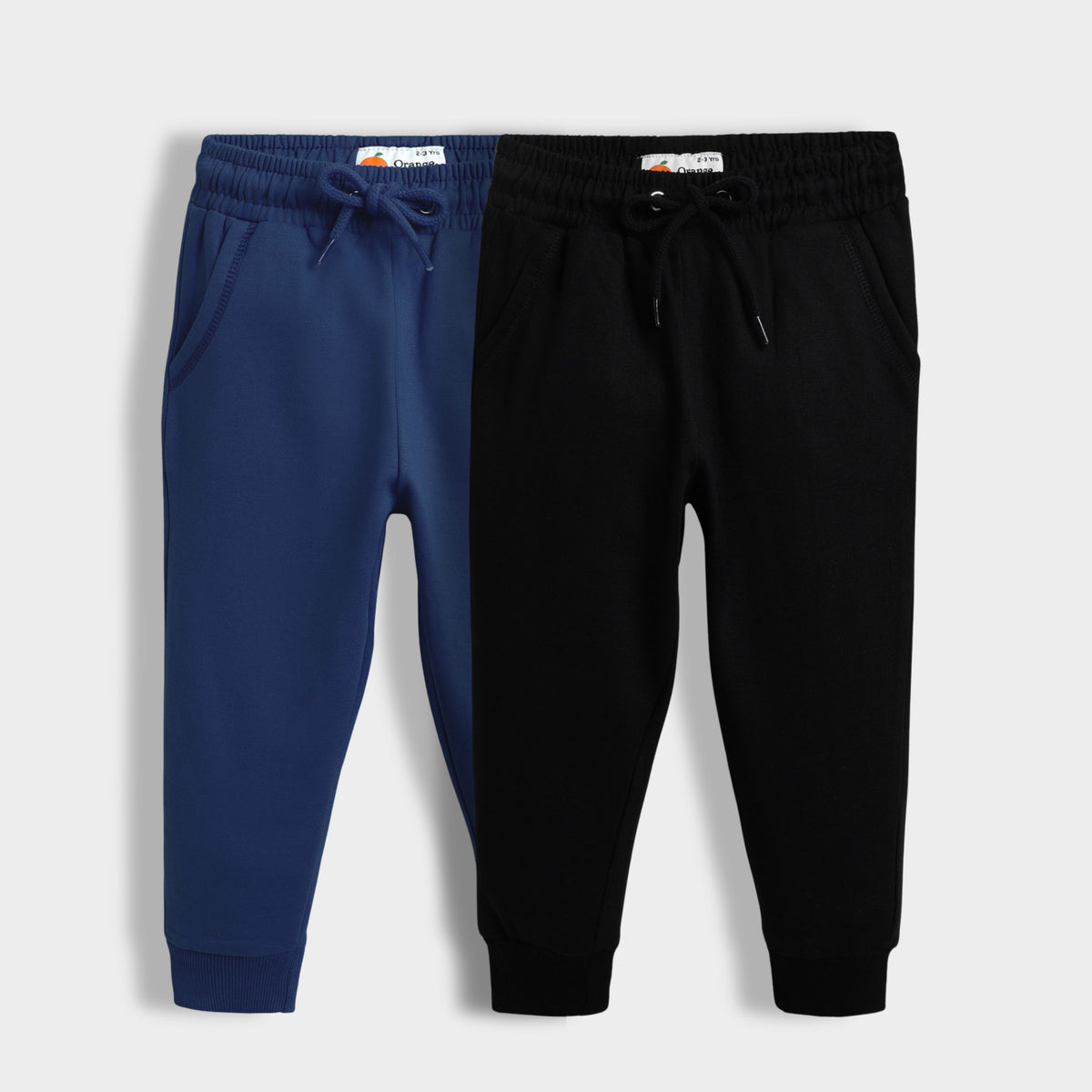 2 Pcs Winter Fleece Joggers | Diesel Blue, Black