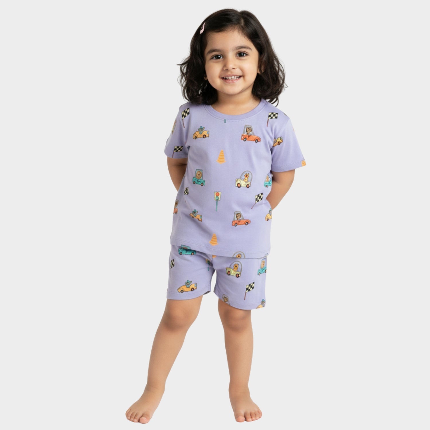 T-Shirt & Shorts Unisex Co-ord Set | Racing Cars