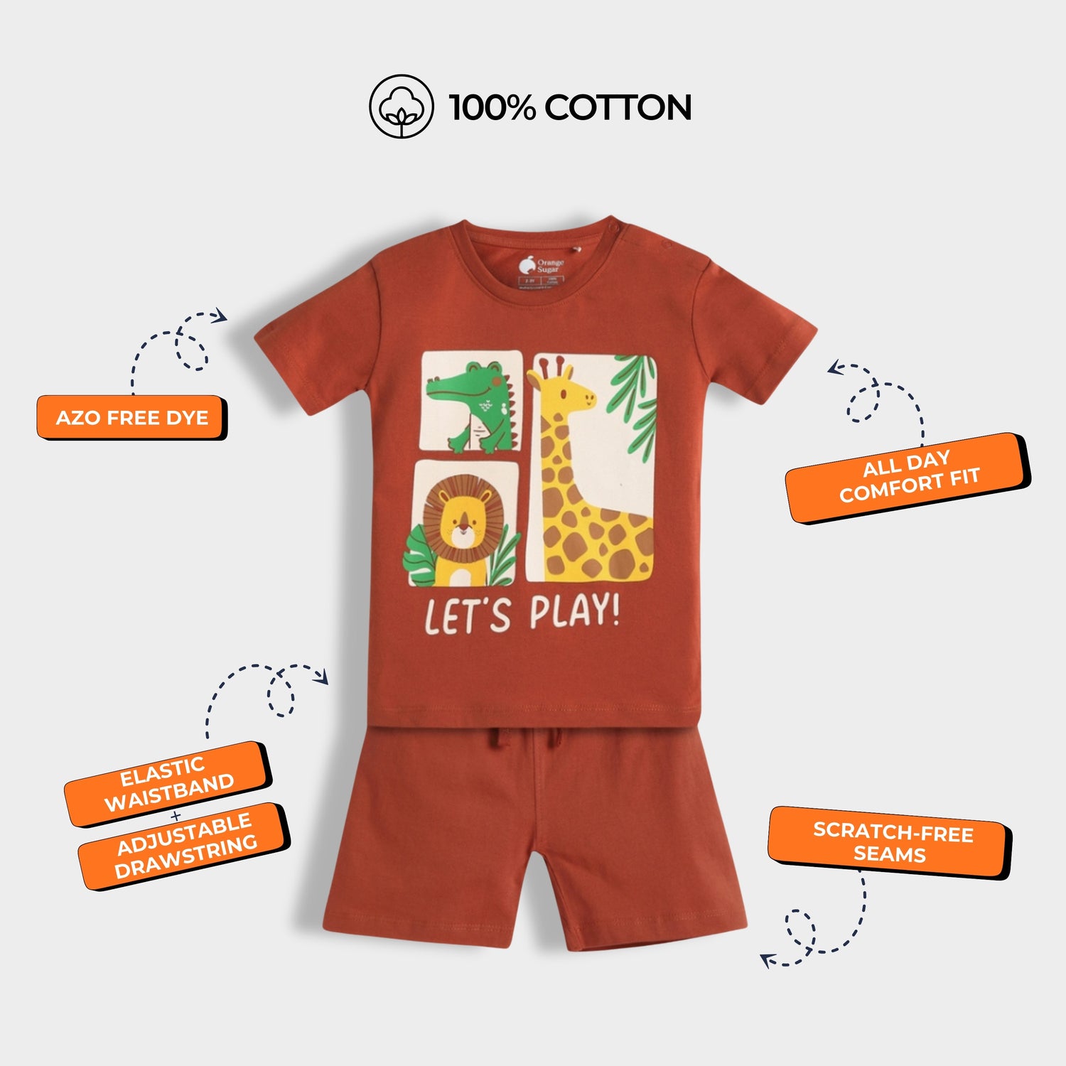 T-Shirt & Shorts Unisex Co-ord Set | Little Zoo
