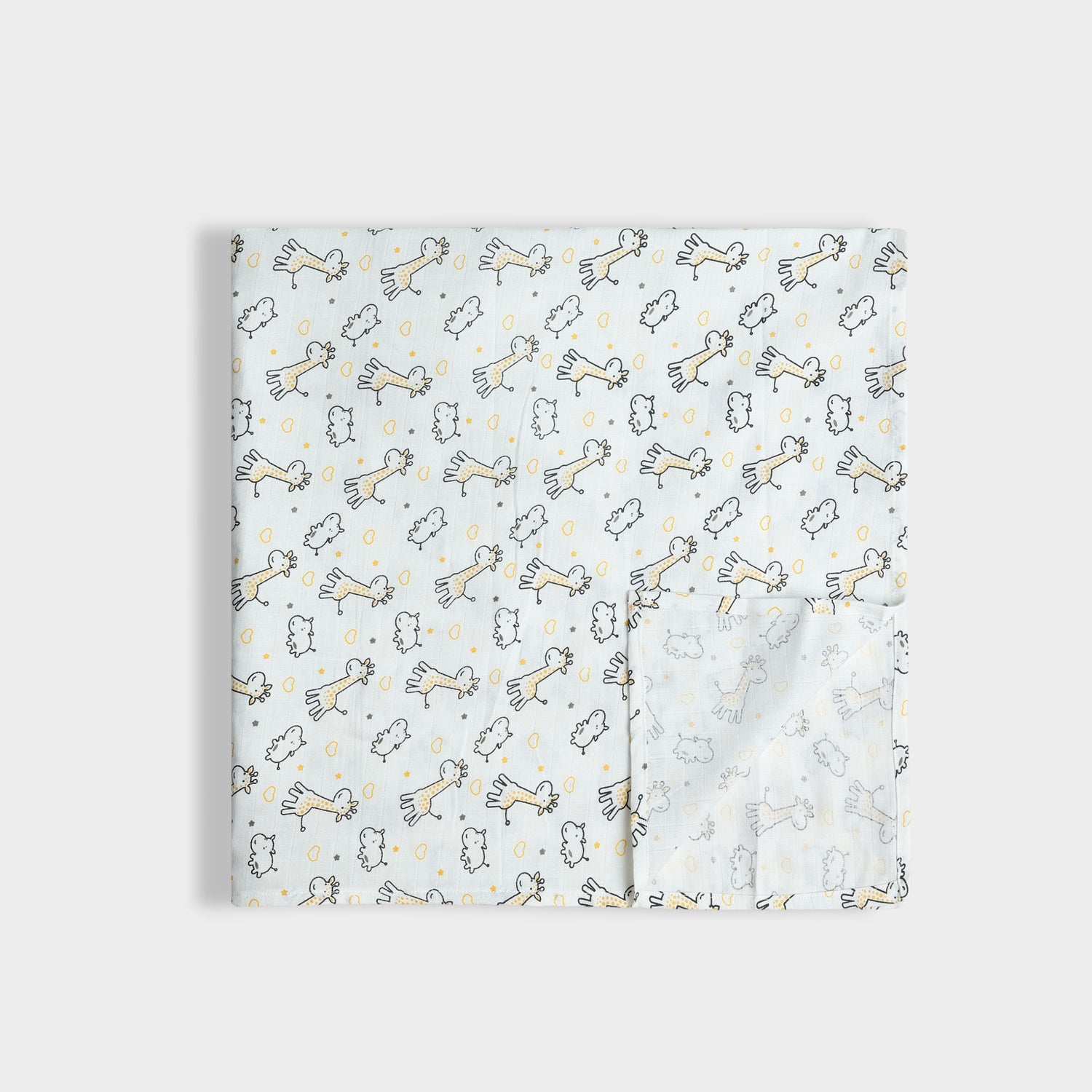 3 Pack Muslin Swaddle | Giraffe, Spikey, Fox