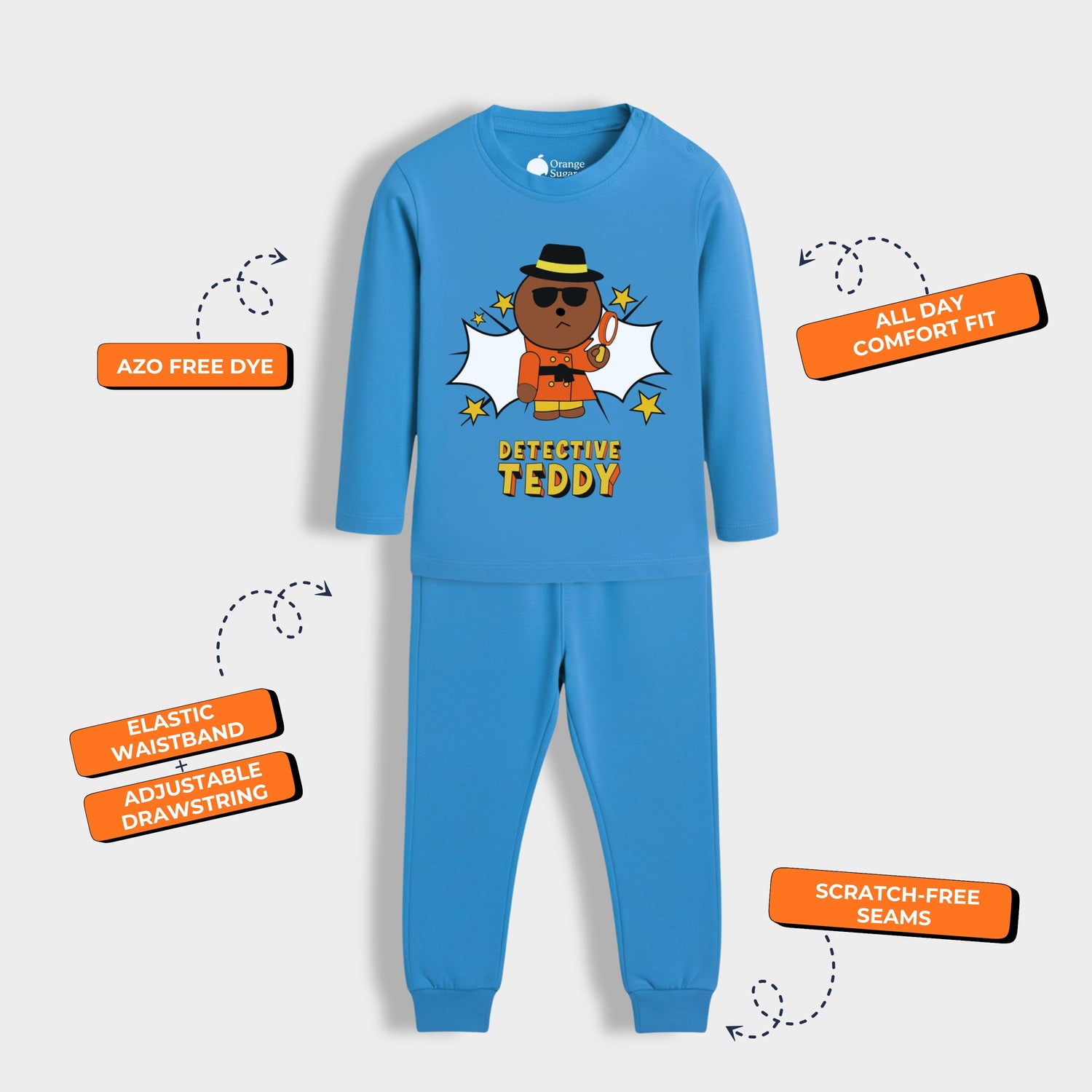 Full Sleeves Unisex Co-ord Set | Detective Teddy