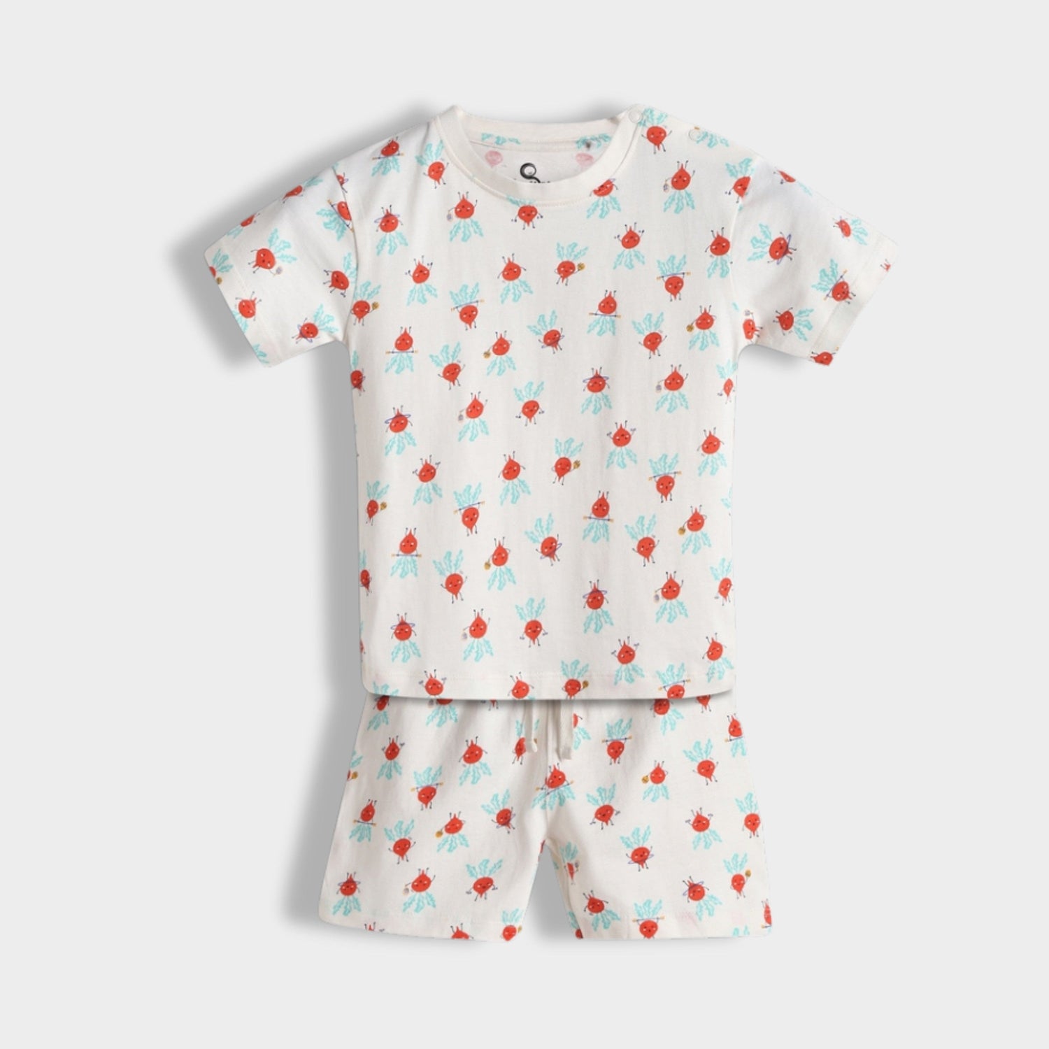 4 Pack T-Shirt & Shorts Unisex Co-ord Set | Beetroot, Bird, Farm, Cars