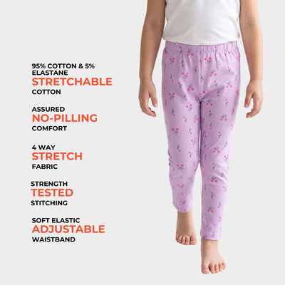 Leggings | Light Lavender Tulips