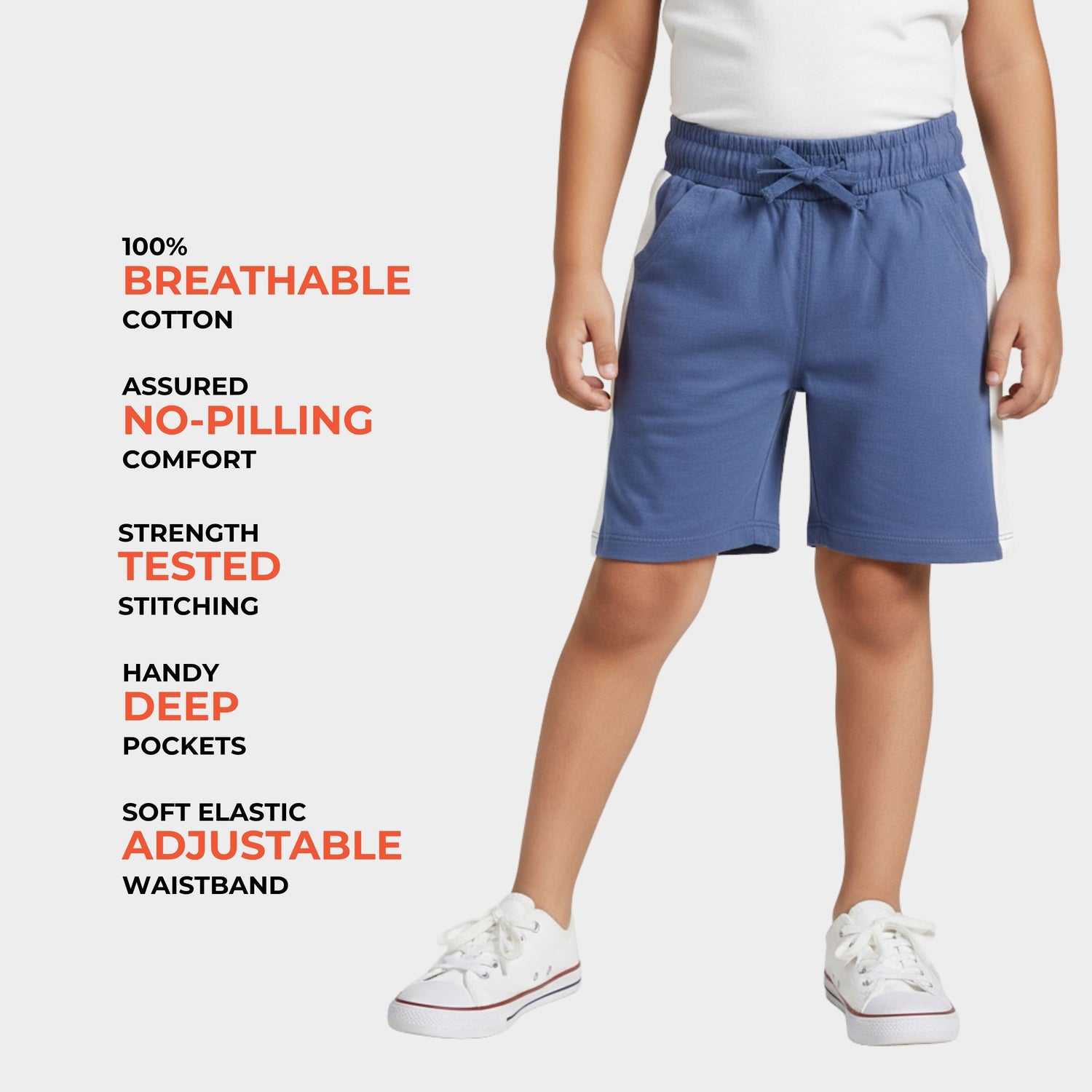 Cotton Shorts | Indigo Blue