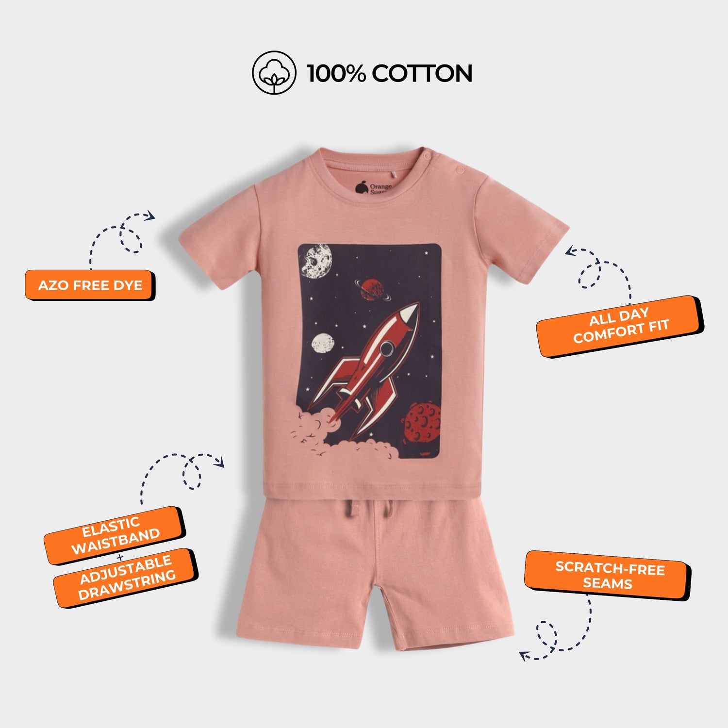 T-Shirt & Shorts Unisex Co-ord Set | Rocket