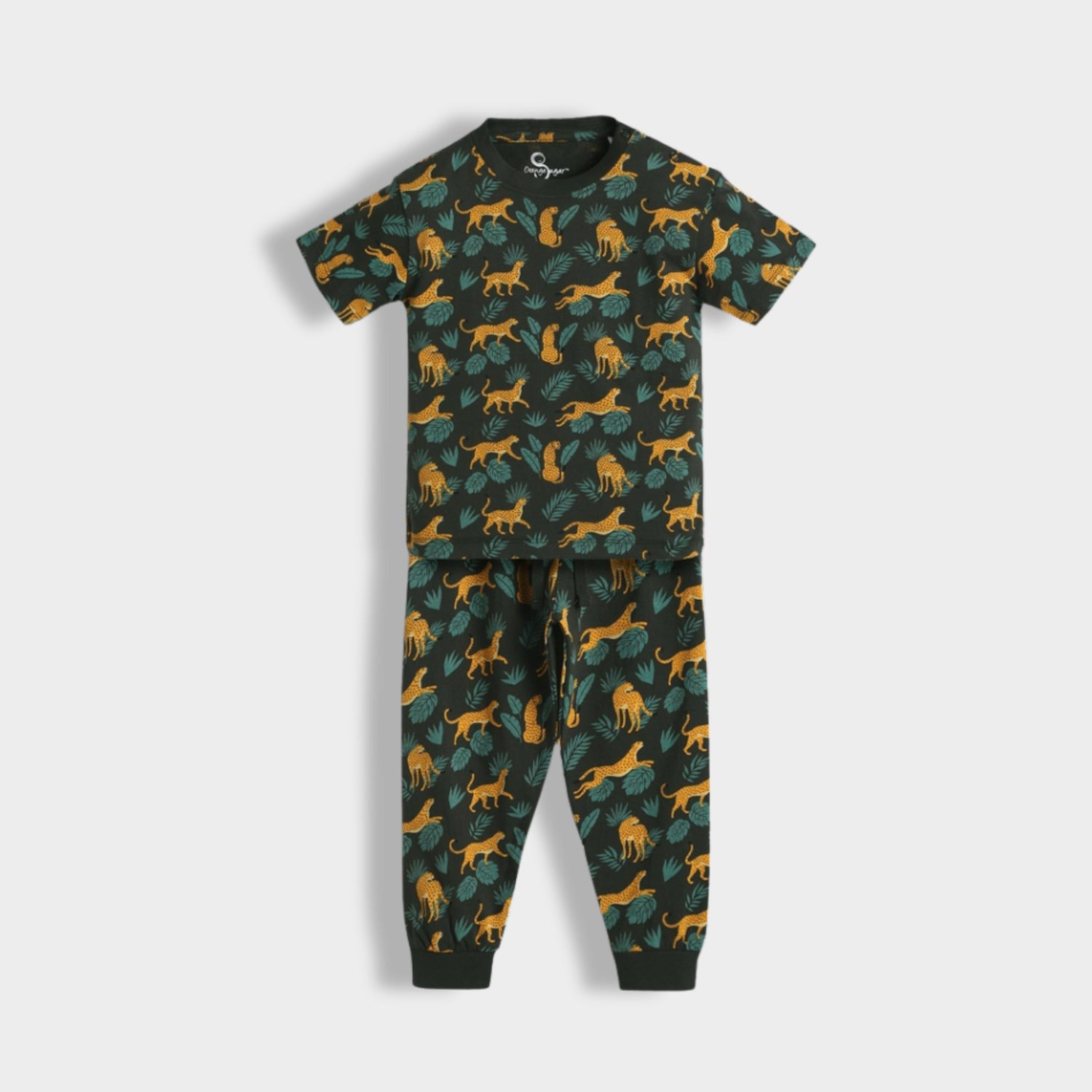 3 Pack Half Sleeves Unisex Co-ord Set | Cheetah, Green Stripes, Lemon