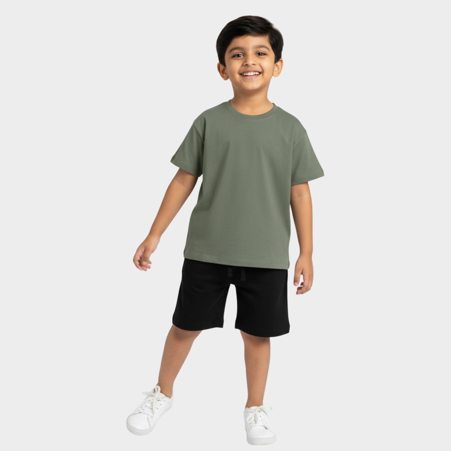 T-Shirt & Shorts Unisex Co-ord Set | Olive Green