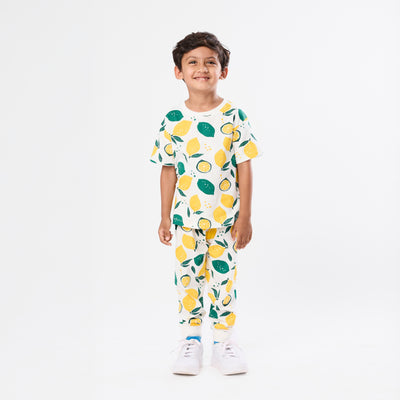 Half Sleeves Unisex Co-ord Set | Lemon Joy
