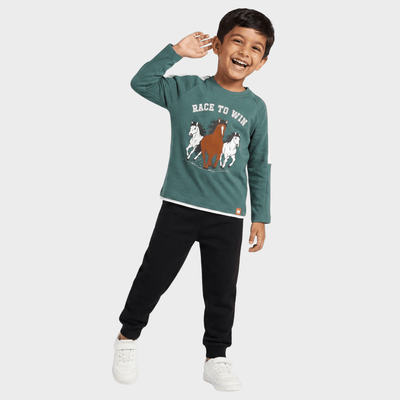 Full Sleeves Unisex T-Shirt & Joggers Set | Race To Win