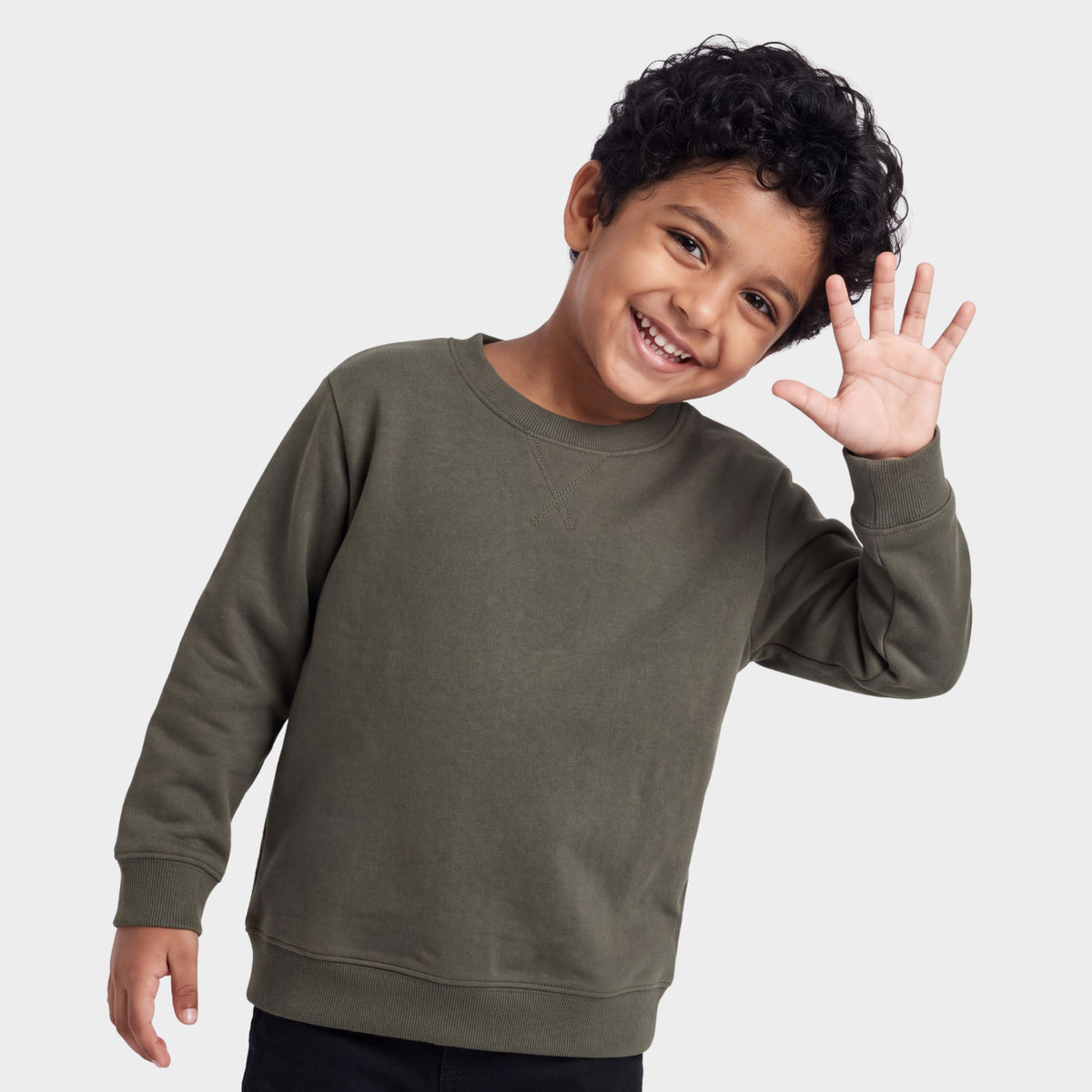 Winter Fleece Sweatshirt | Olive Green