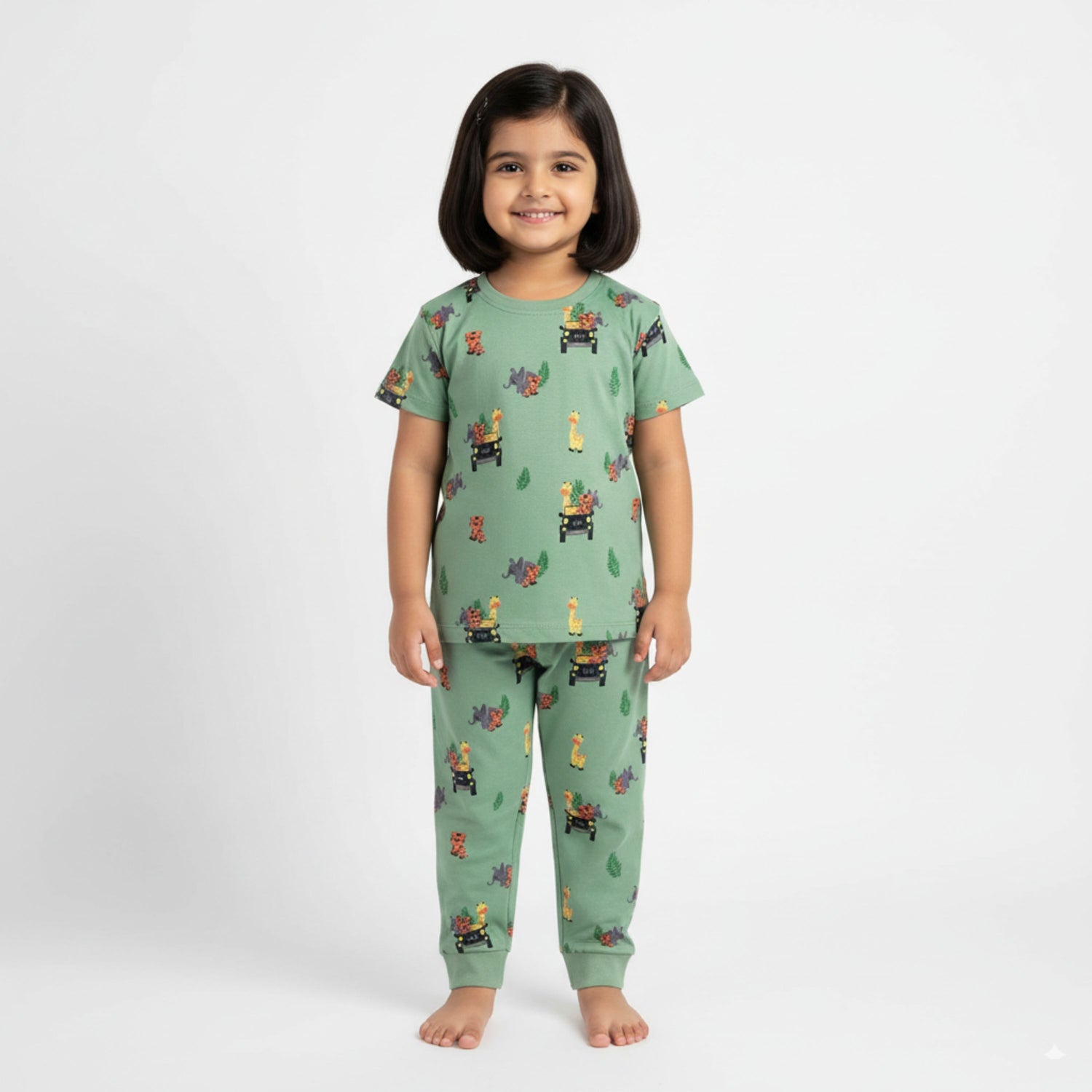 Half Sleeves Unisex Co-ord Set | Jungle Safari