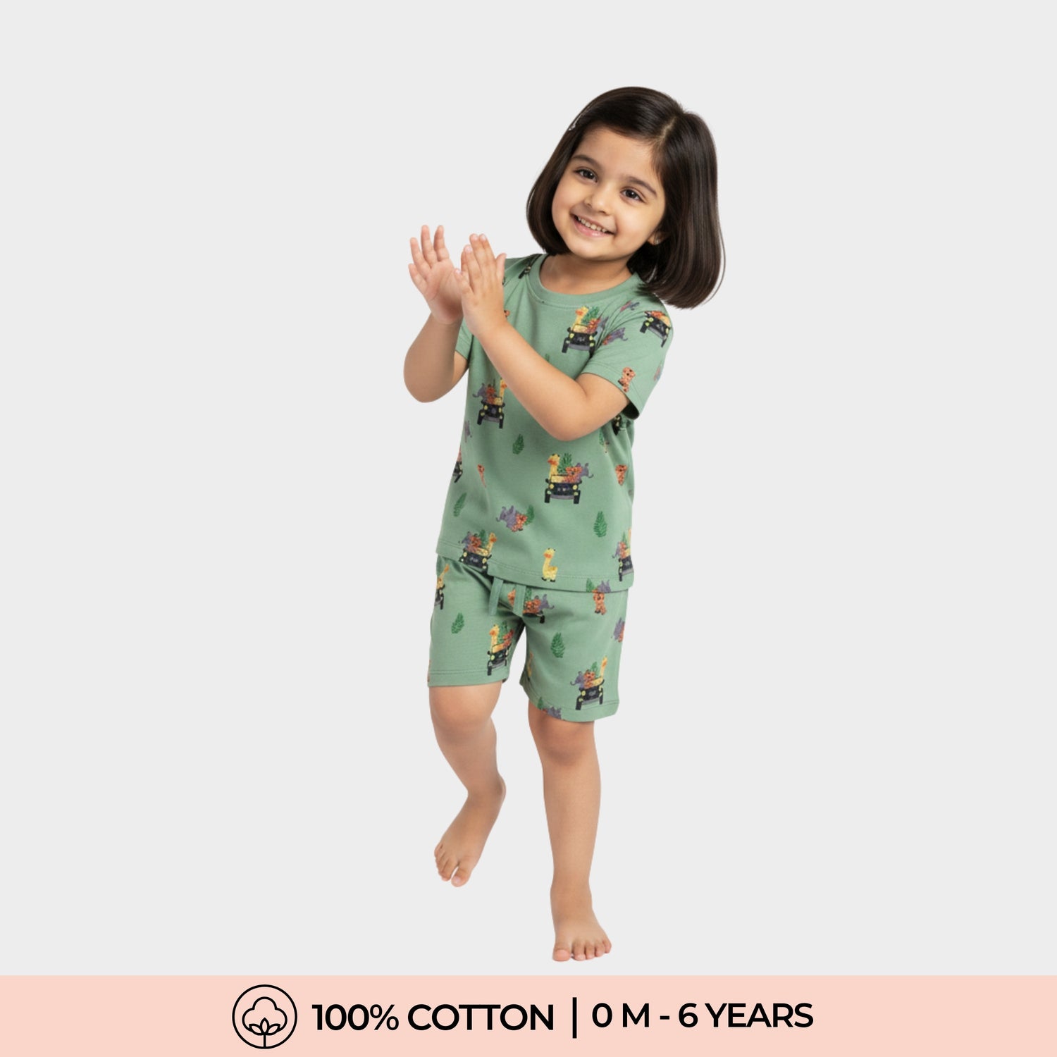 T-Shirt & Shorts Unisex Co-ord Set | Jungle Safari