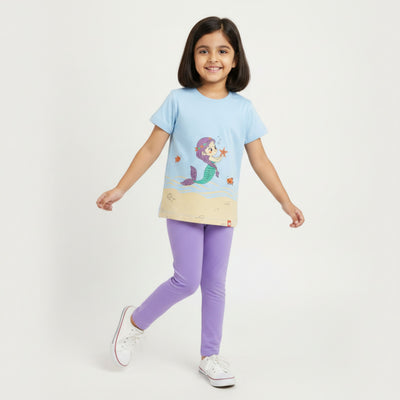 Girls Top & Leggings Set | Undersea Princess