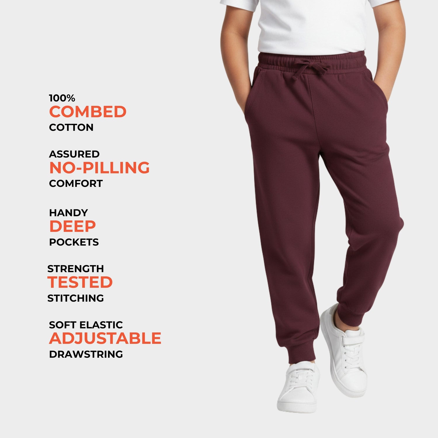 Cotton Joggers | Wine