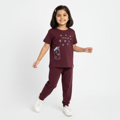 Half Sleeves Unisex T-Shirt & Joggers Set | Firefly Magic