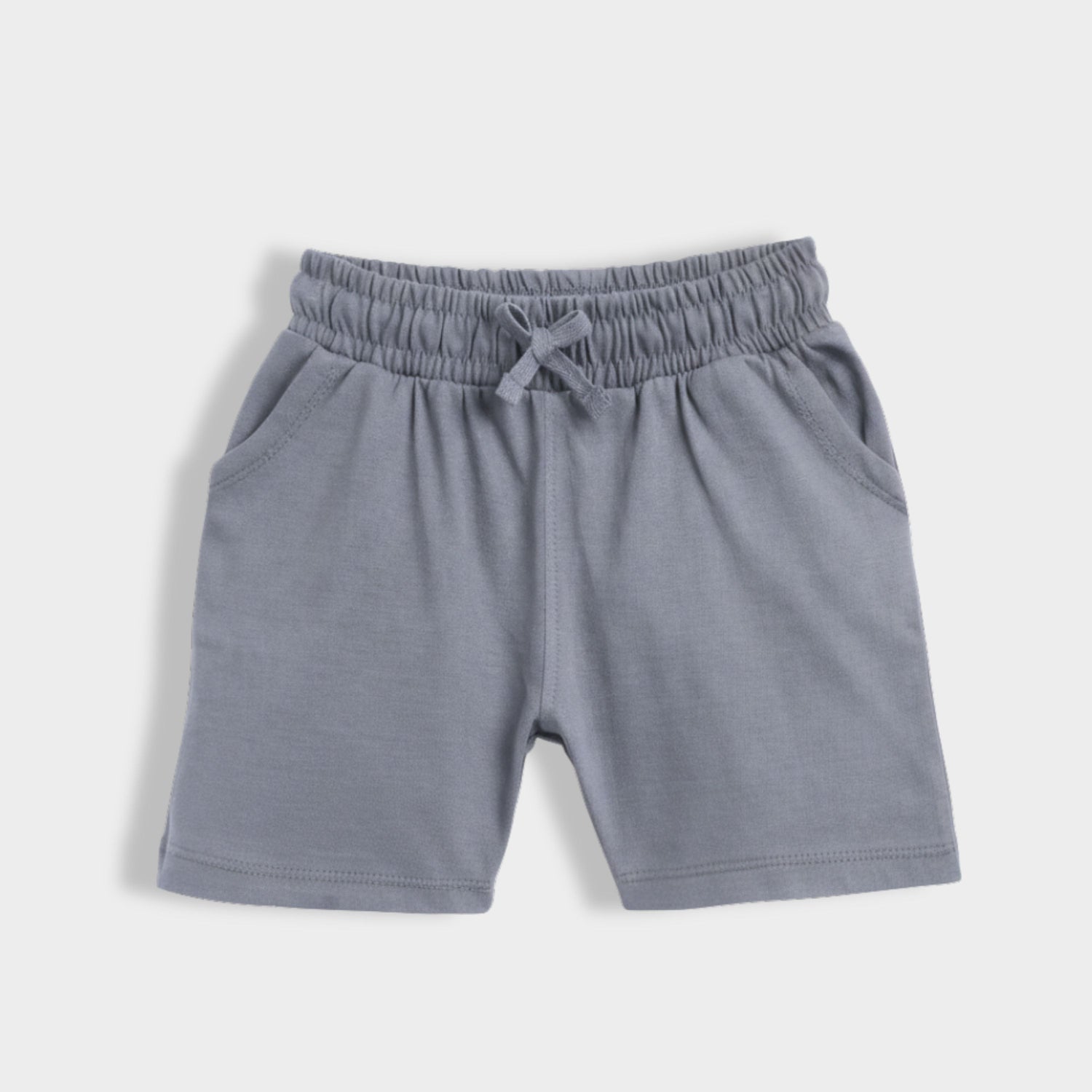 2 Pcs Cotton Shorts | Grey, Blue