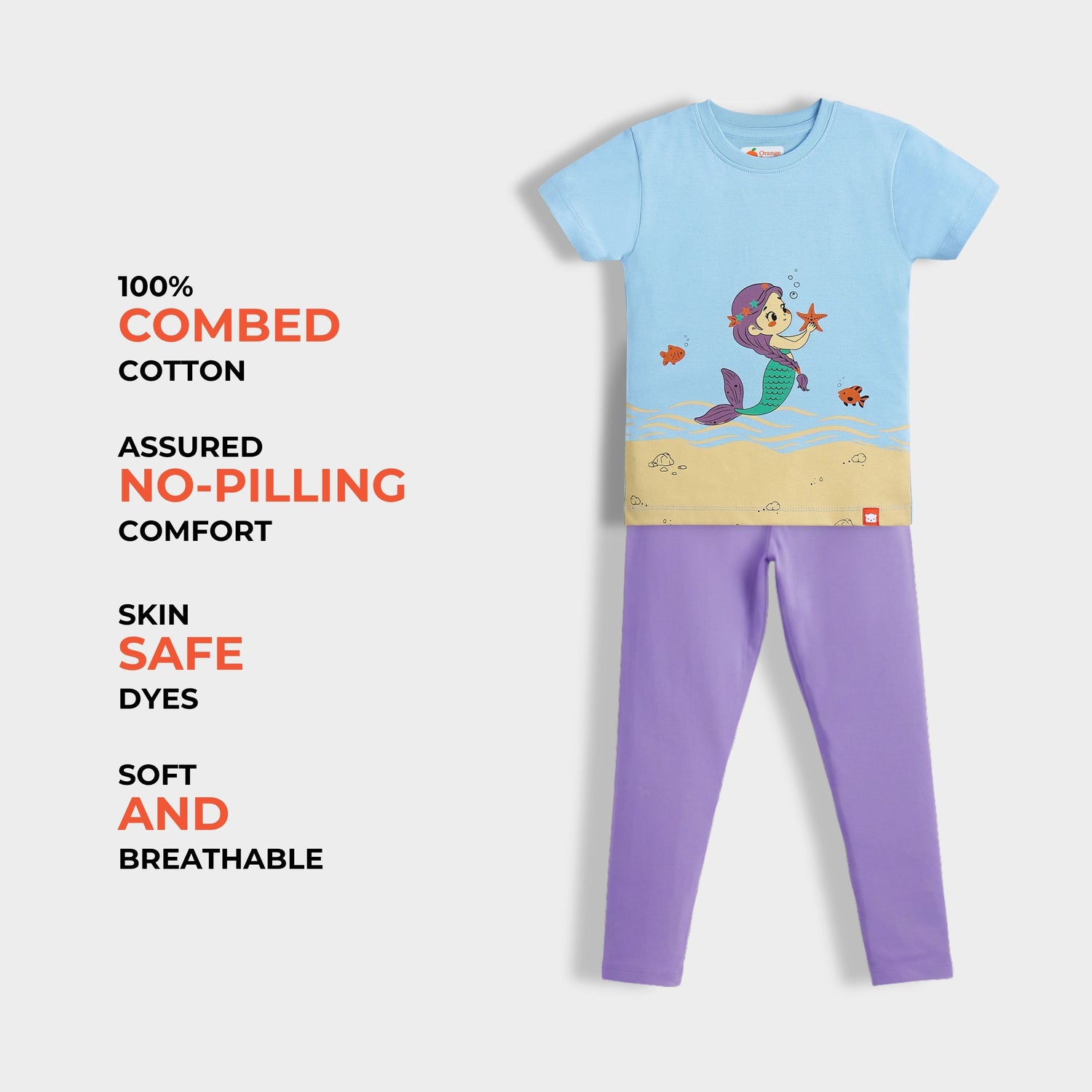 Girls Top & Leggings Set | Undersea Princess