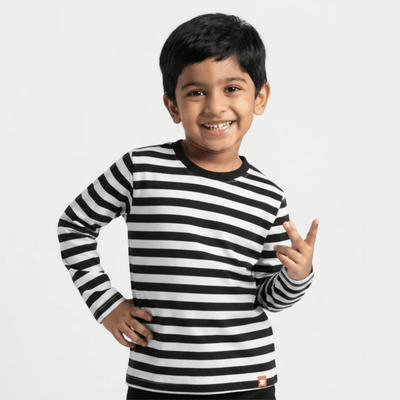 Full Sleeves Tee | Black Stripes