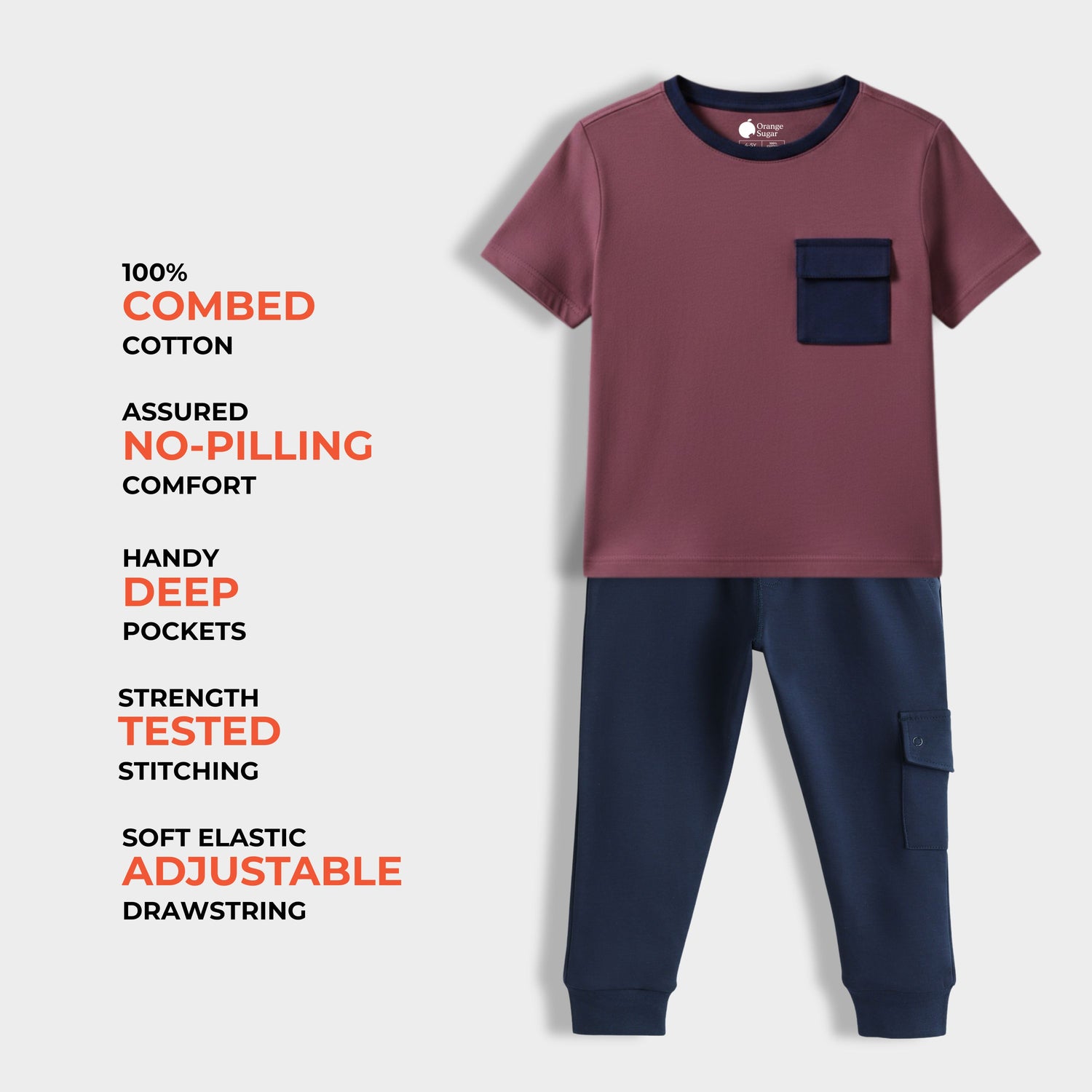 Half Sleeves Unisex T-Shirt & Joggers Set | Dusty Pink