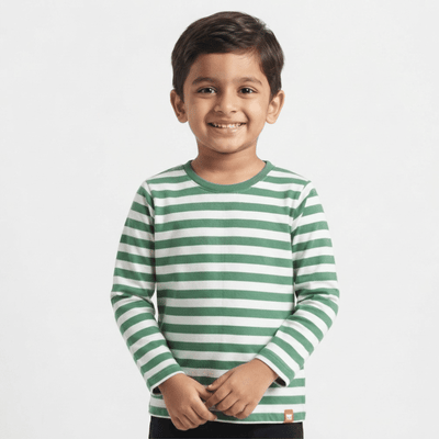 Full Sleeves Tee | Green Stripes