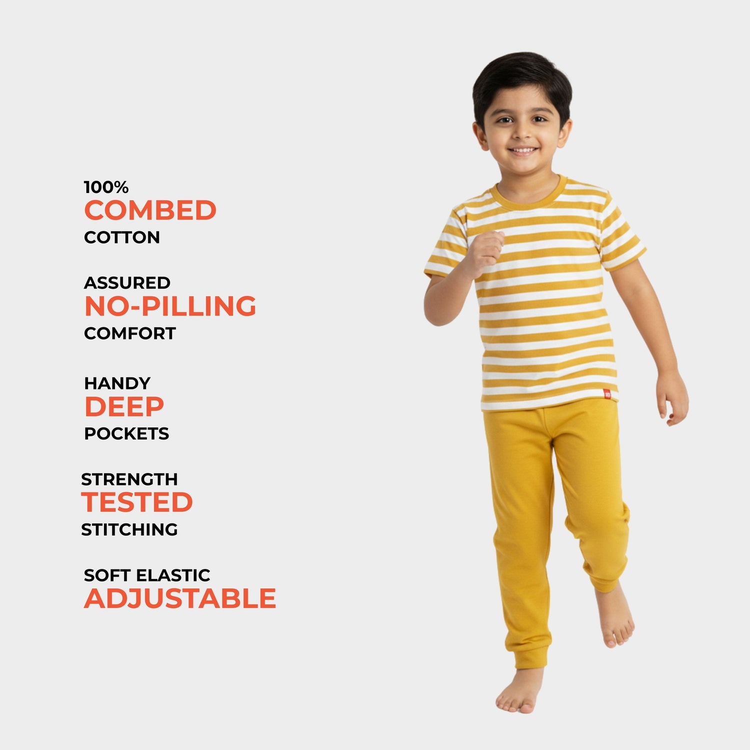 3 Pack Half Sleeves Unisex Co-ord Set | Black Stripes, Green Stripes, Yellow Stripes