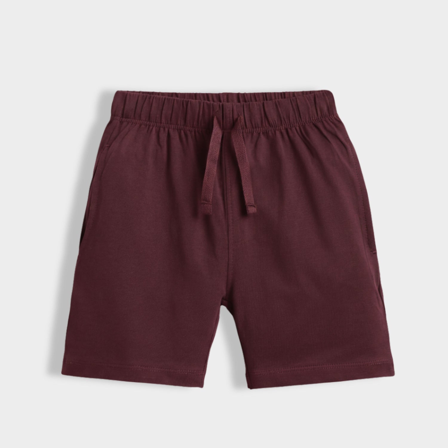3 Pcs Cotton Shorts | Wine, Biscuit Brown, Royal Blue