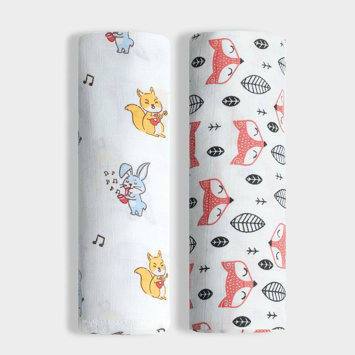 2 Pack Muslin Swaddle | Jungle Jingles, Fox
