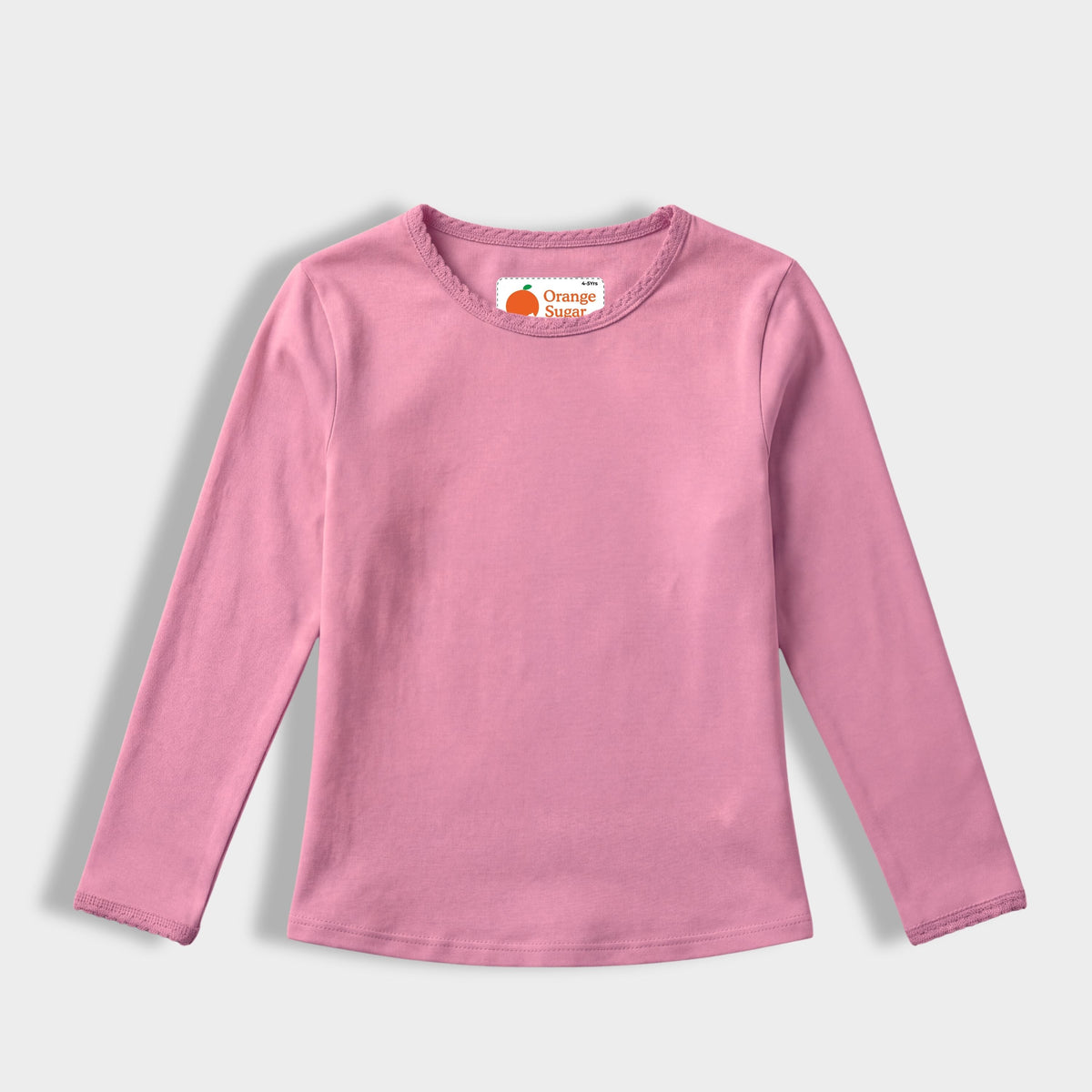 Full Sleeves Girls Top | Pink
