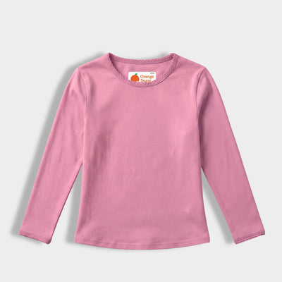 Full Sleeves Girls Top | Pink