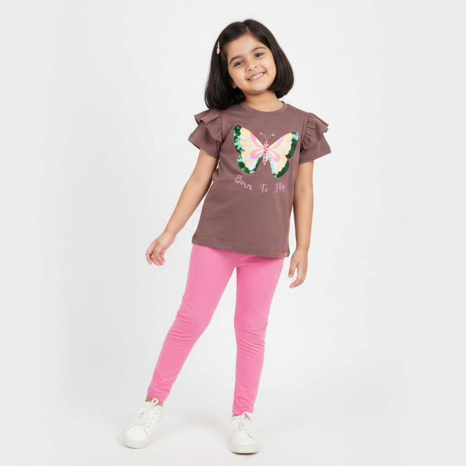 Girls Top & Leggings Set | Fairy Wings