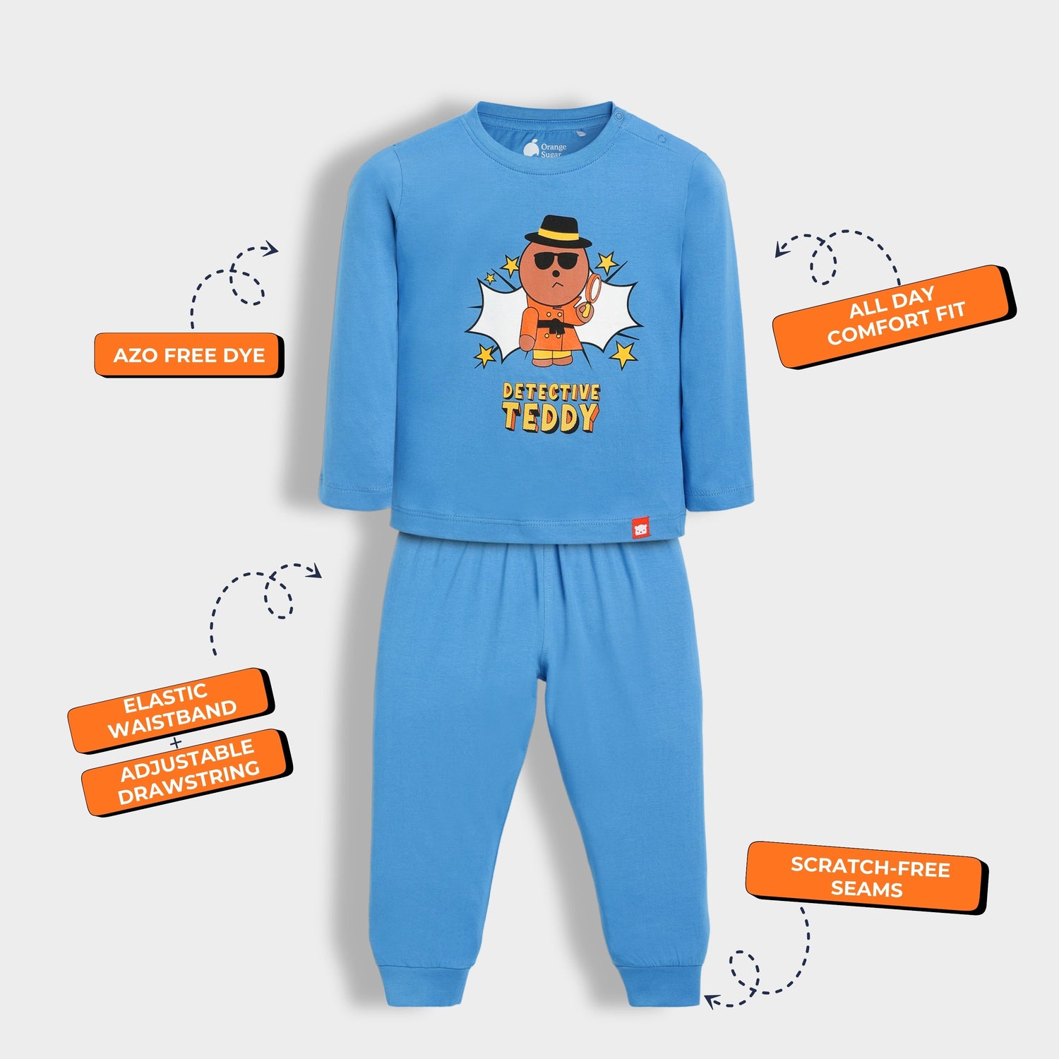 Full Sleeves Unisex Co-ord Set | Detective Teddy