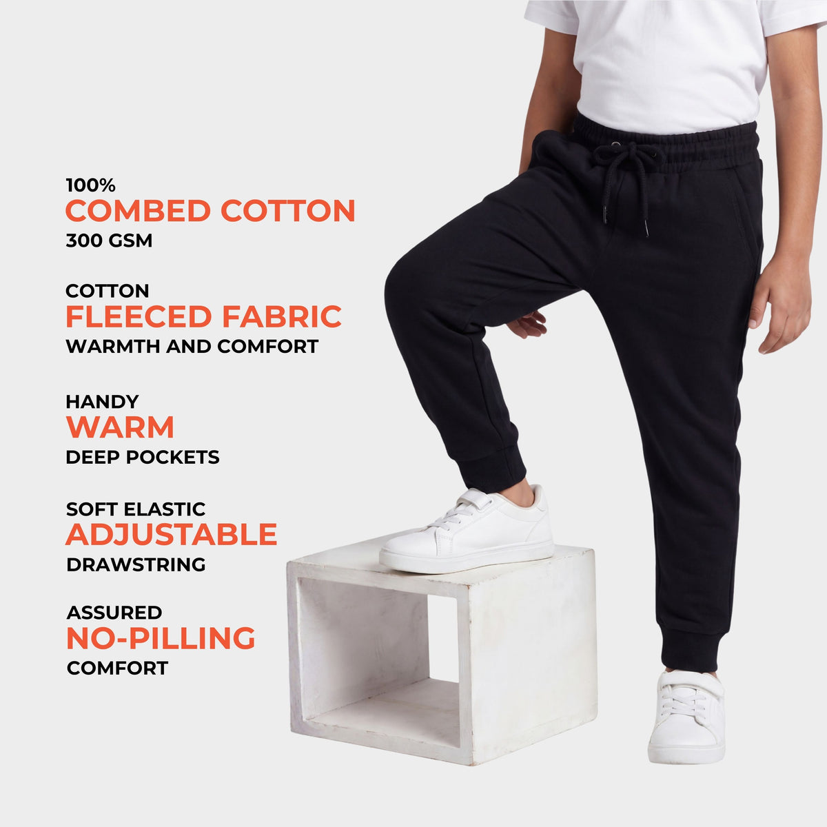 Winter Fleece Joggers | Black