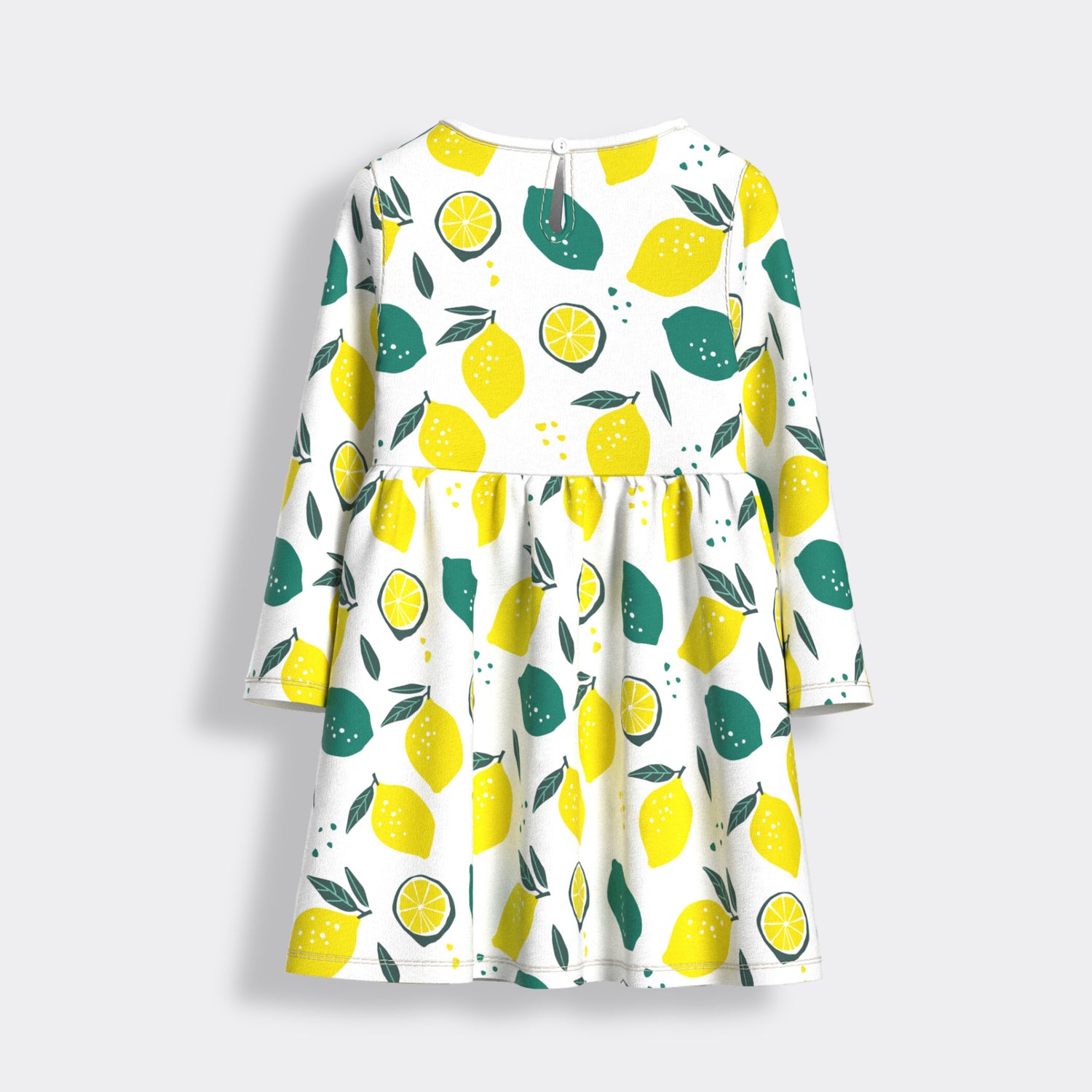 Long Sleeves Printed Dress | Lemon Joy