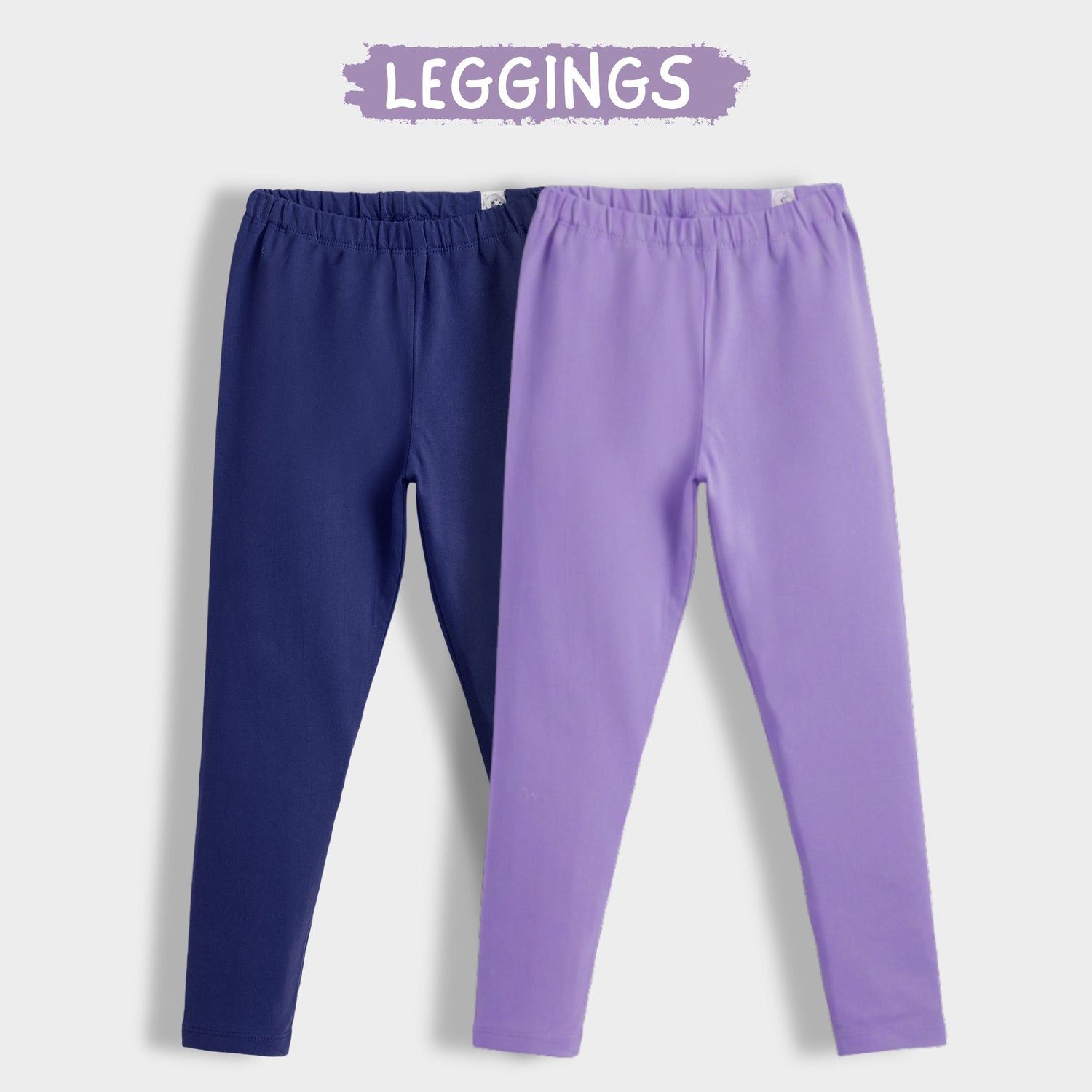 2 Pcs Leggings | Lavender, Royal Blue