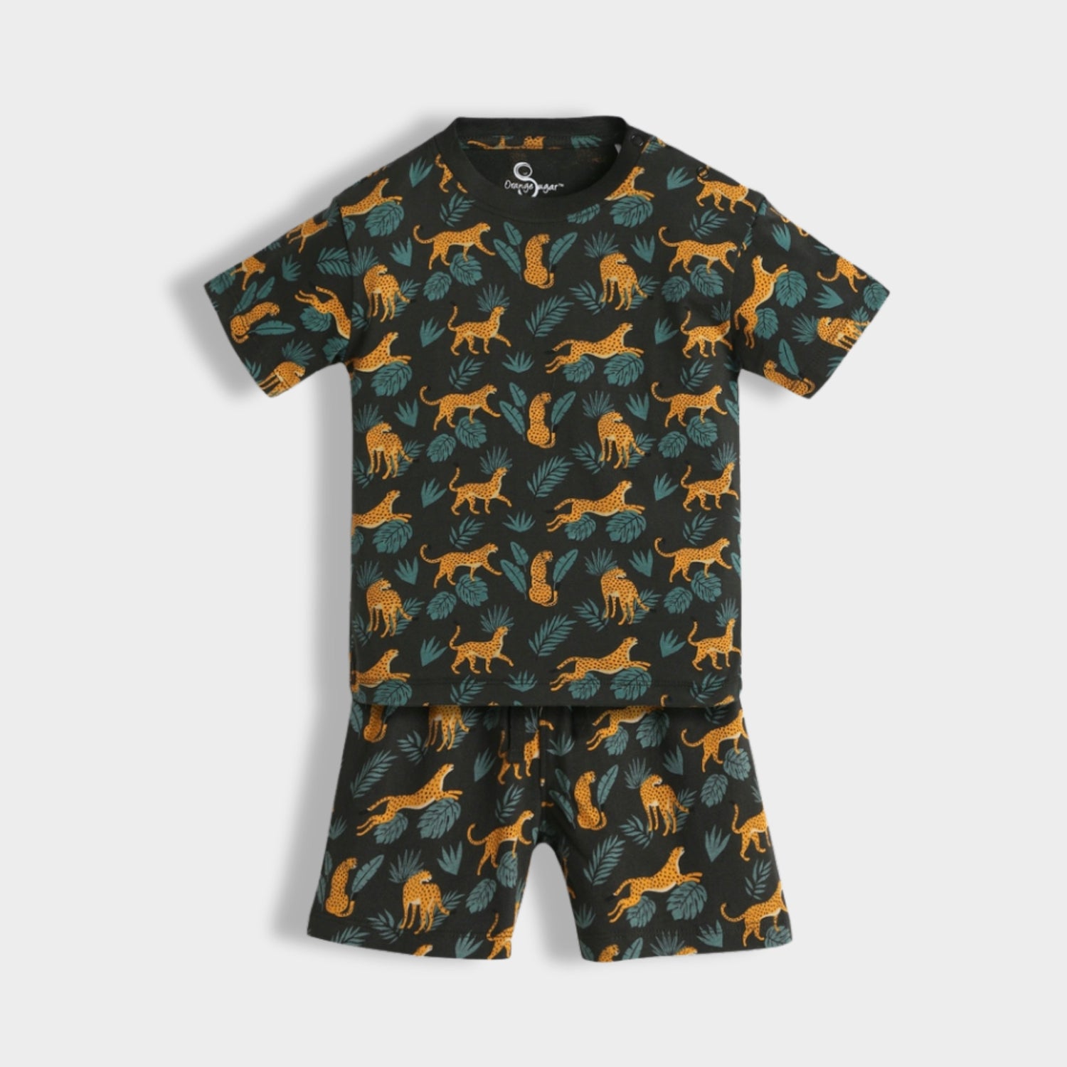 3 Pack T-Shirt & Shorts Unisex Co-ord Set | Cheetah, Jungle, Lemon