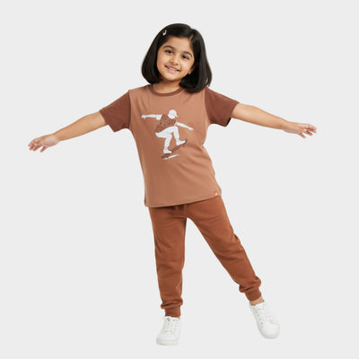 Half Sleeves Unisex T-Shirt & Joggers Set | Ride And Roll