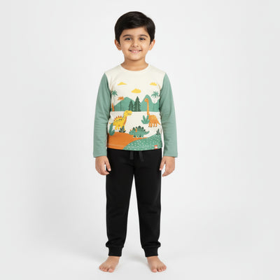 Full Sleeves Unisex T-Shirt & Joggers | Dino Land