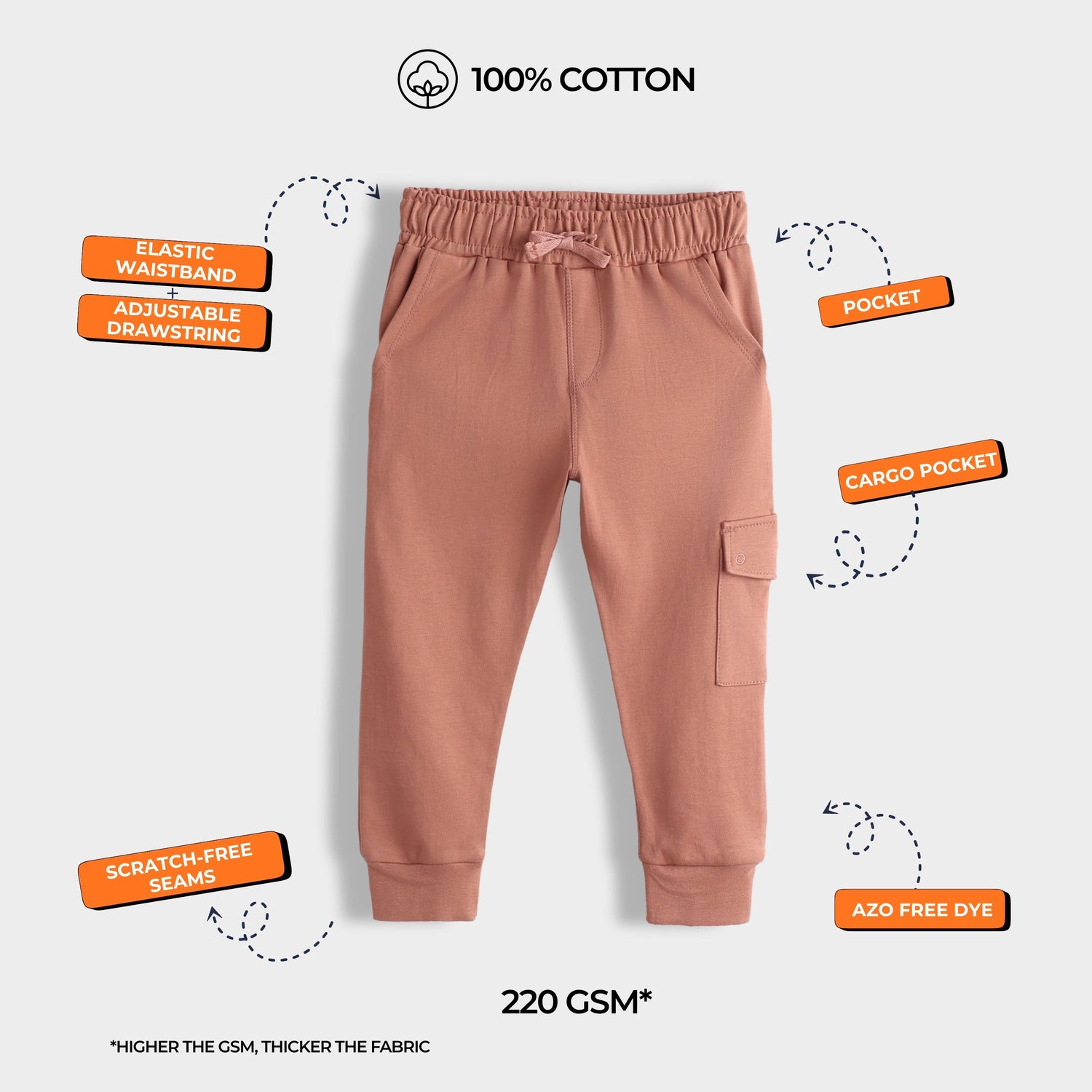 Interlock Joggers | Honey Brown