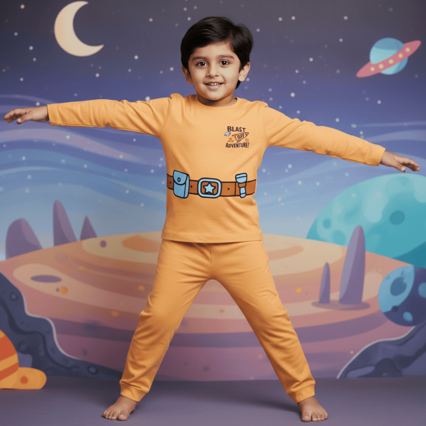 Full Sleeves Unisex Co-ord Set | Space Ship