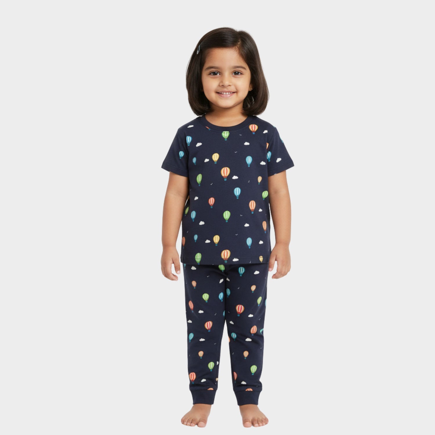 Half Sleeves Unisex Co-ord Set | Hot Air Balloon