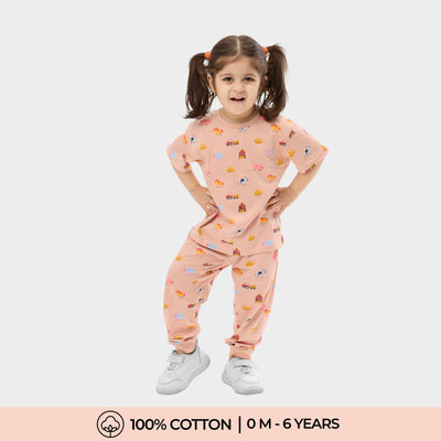 Half Sleeves Unisex Co-ord Set | Farm Animals