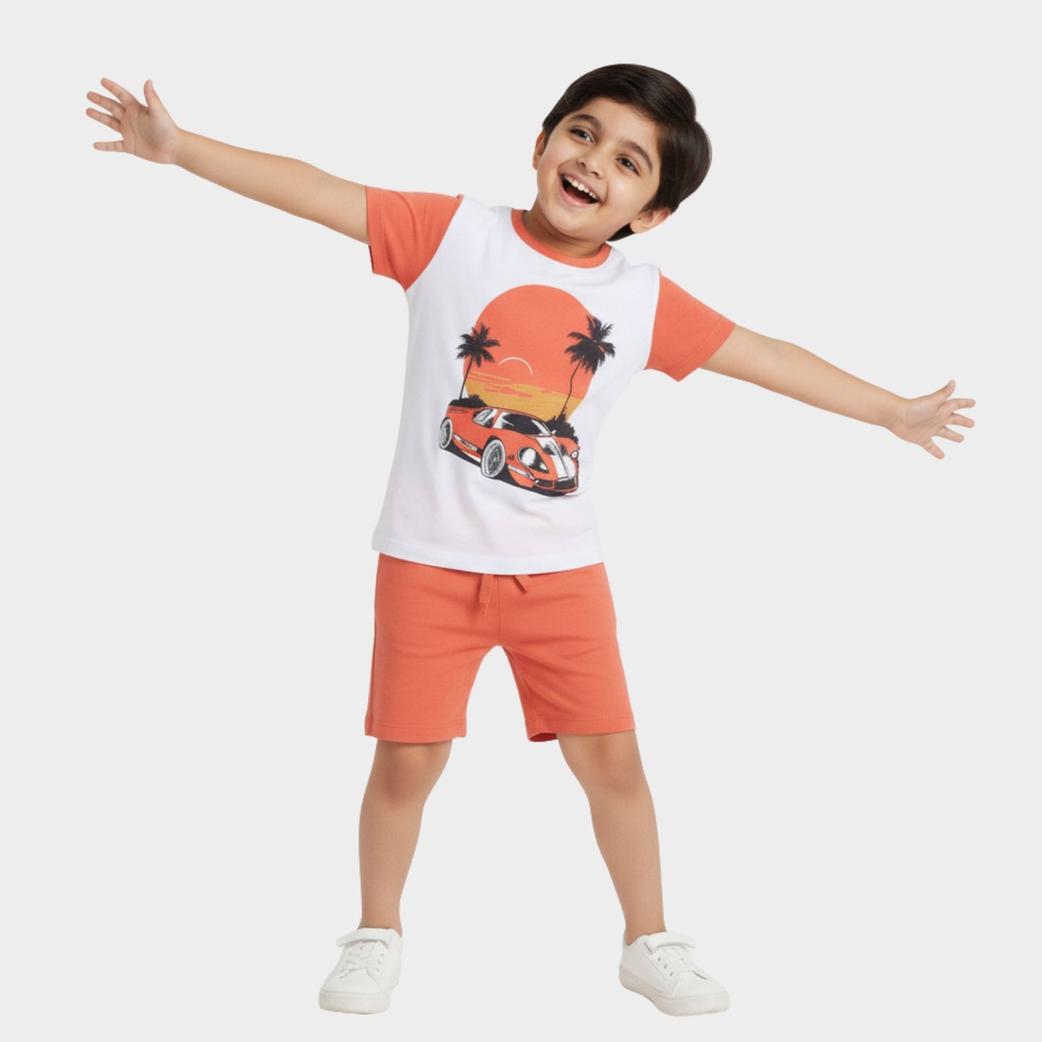 T-Shirt & Shorts Unisex Co-ord Set | Car Ride