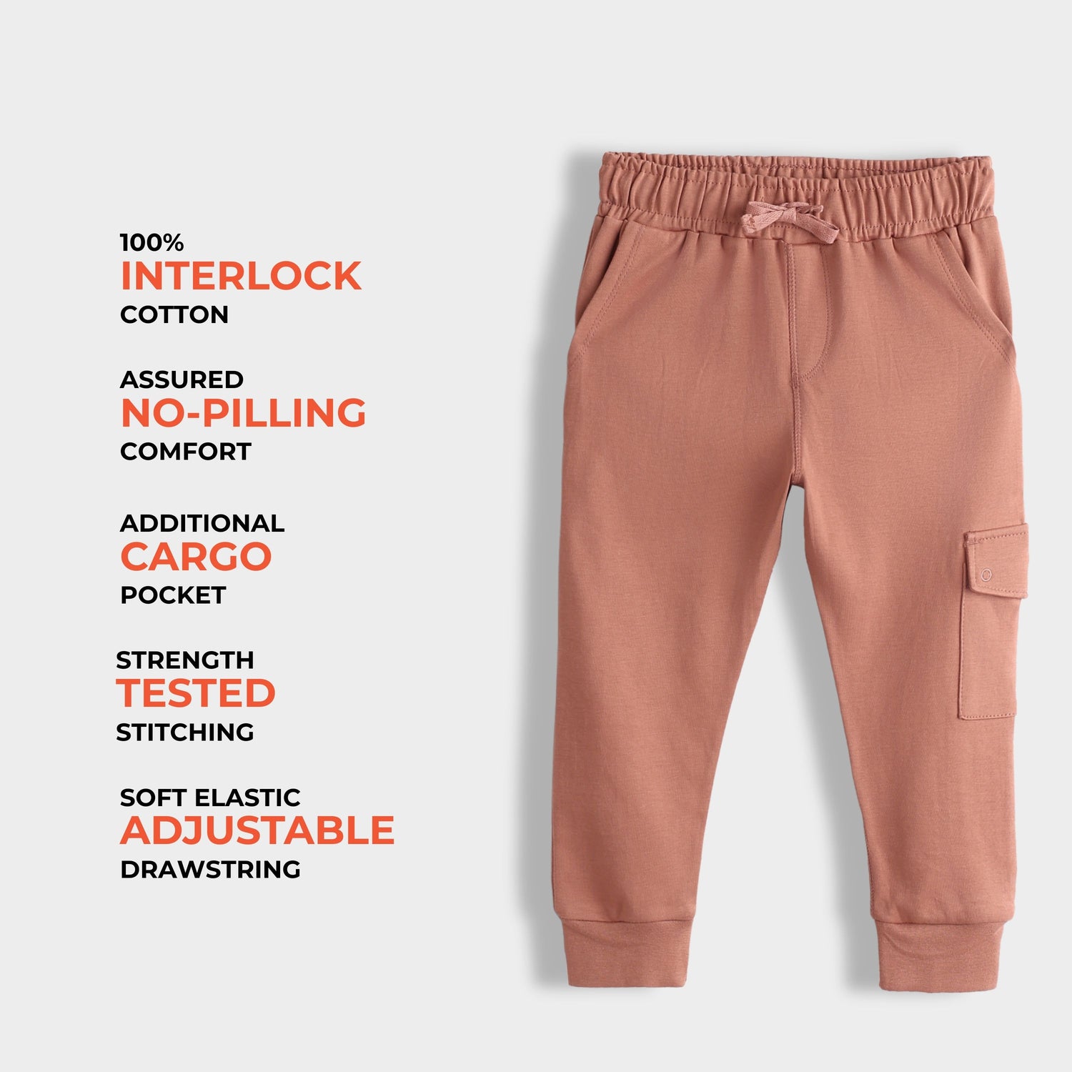 Interlock Joggers | Honey Brown