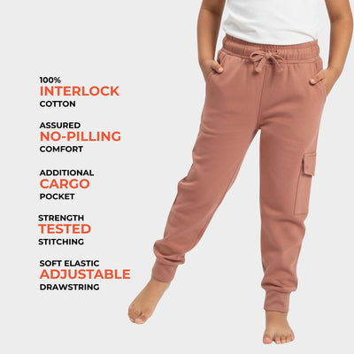 2 Pcs Interlock Joggers | Honey Brown, Black