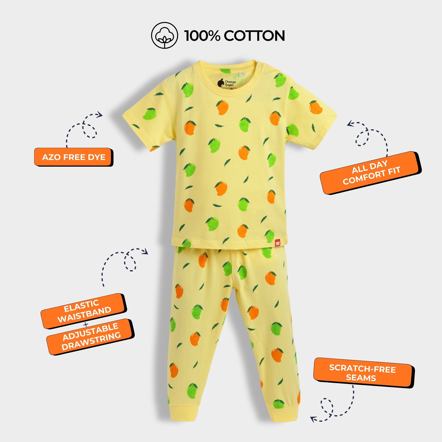 Half Sleeves Unisex Co-ord Set | Sweet Mango