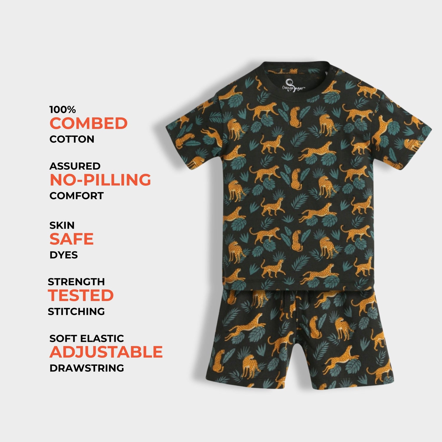 T-Shirt & Shorts Unisex Co-ord Set | Cheetah Chase