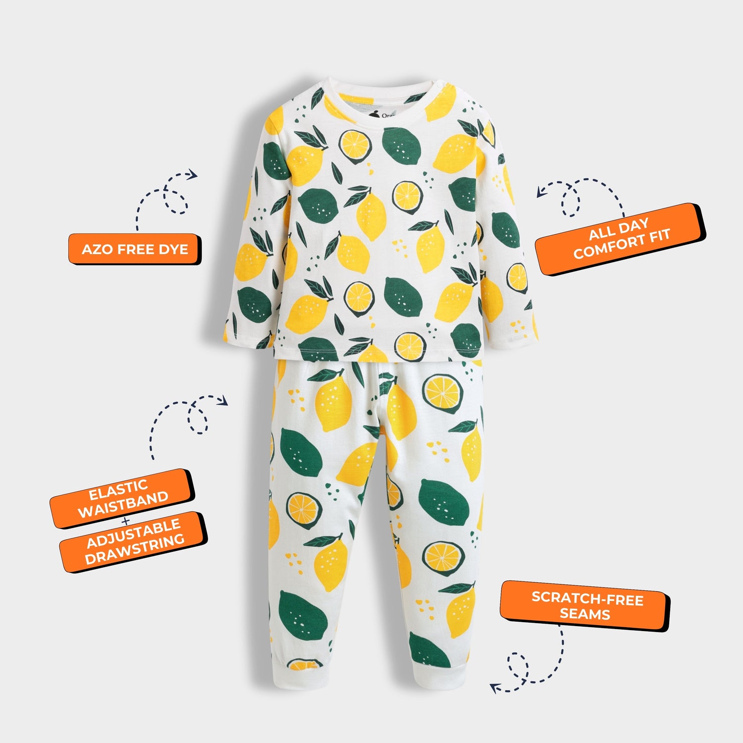 Full Sleeves Unisex Co-ord Set | Lemon Joy