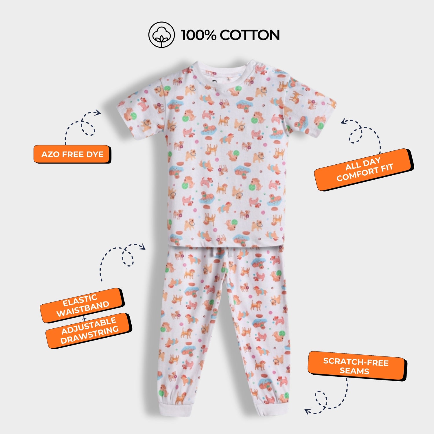 Half Sleeves Unisex Co-ord Set | Furry Friend
